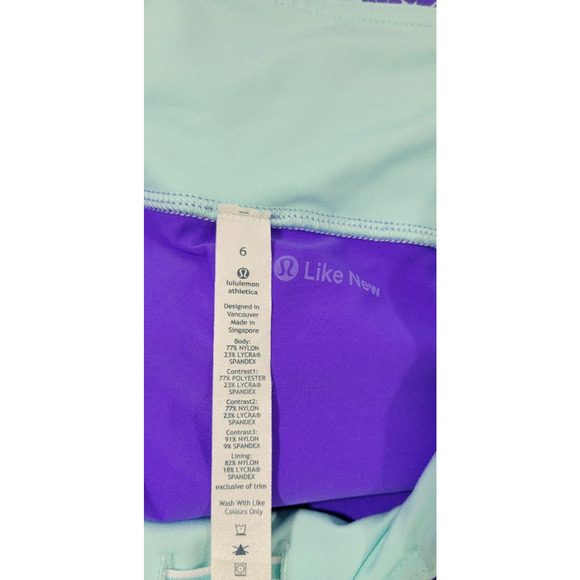 Lululemon Inspire Crop II Womens Sz 6 Power Purple Twiggy Print Luxtreme Legging - Picture 7 of 7